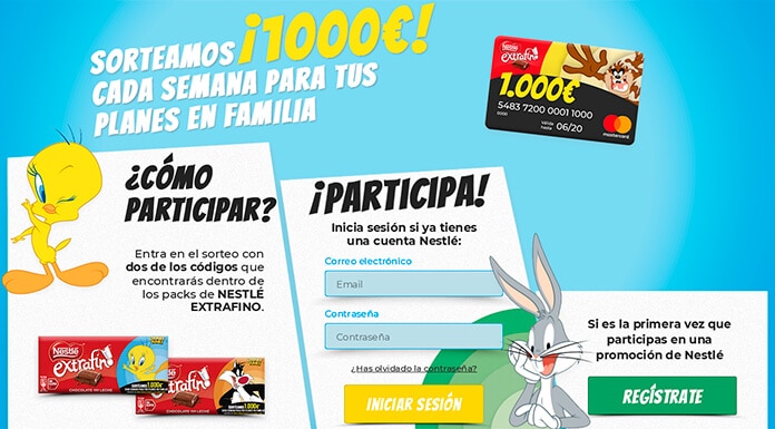 Nestlé Extrafino diseña 1.000 euros por semana